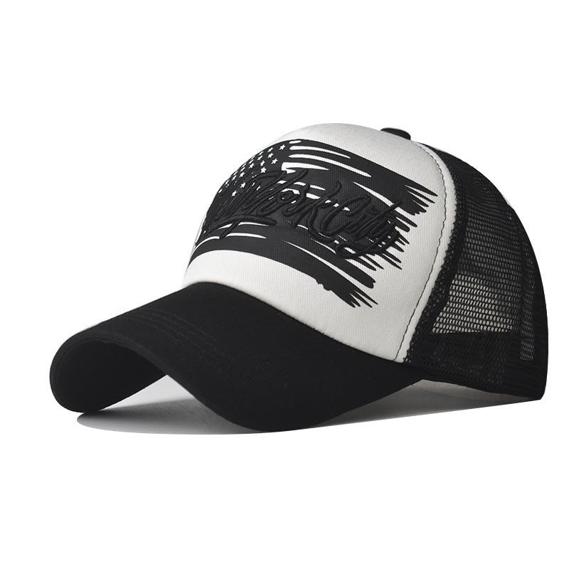 Cotton Embroidered Baseball Cap Summer Color Matching Mesh Cap Men And Women Outdoor - Caps Fitted Little Rock Caps Fitted Little RockCaps Fitted Little Rock