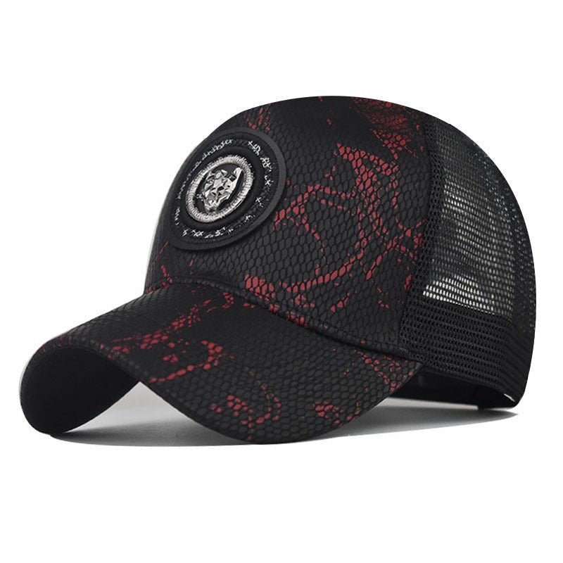 Gradient Color Cheetah Baseball Cap Men Women Plaid Peaked Cap - Caps Fitted Little Rock Caps Fitted Little RockCaps Fitted Little Rock
