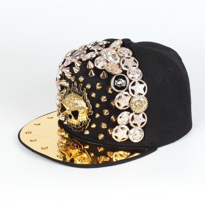 Men Women Skull Leopard Head Rivet Baseball Cap - Caps Fitted Little Rock Caps Fitted Little RockCaps Fitted Little Rock