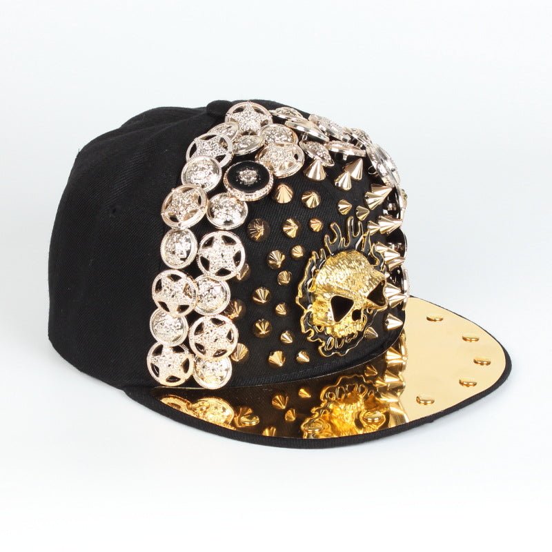 Men Women Skull Leopard Head Rivet Baseball Cap - Caps Fitted Little Rock Caps Fitted Little RockCaps Fitted Little Rock