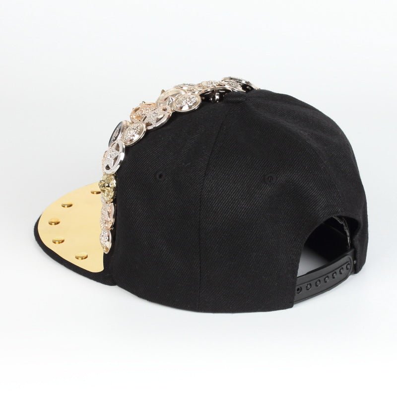 Men Women Skull Leopard Head Rivet Baseball Cap - Caps Fitted Little Rock Caps Fitted Little RockCaps Fitted Little Rock