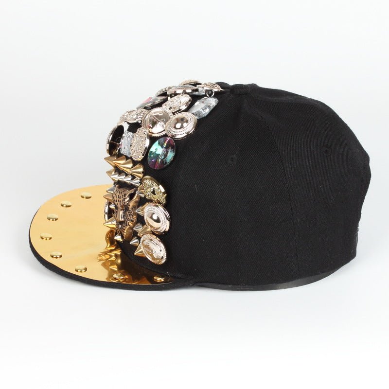 Men Women Skull Leopard Head Rivet Baseball Cap - Caps Fitted Little Rock Caps Fitted Little RockCaps Fitted Little Rock