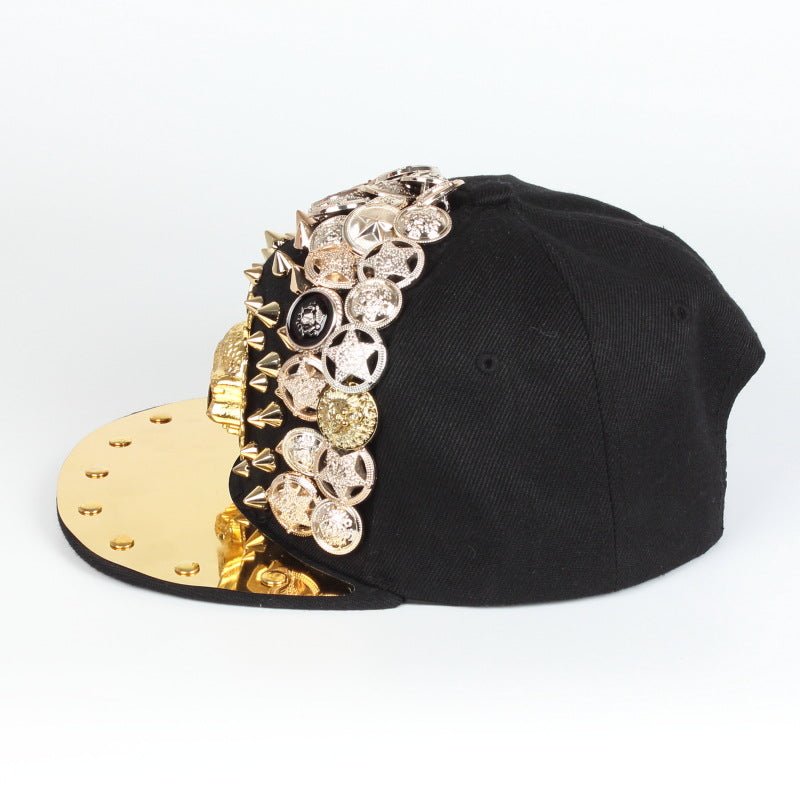 Men Women Skull Leopard Head Rivet Baseball Cap - Caps Fitted Little Rock Caps Fitted Little RockCaps Fitted Little Rock