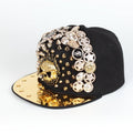 Men Women Skull Leopard Head Rivet Baseball Cap - Caps Fitted Little Rock Caps Fitted Little RockCaps Fitted Little Rock