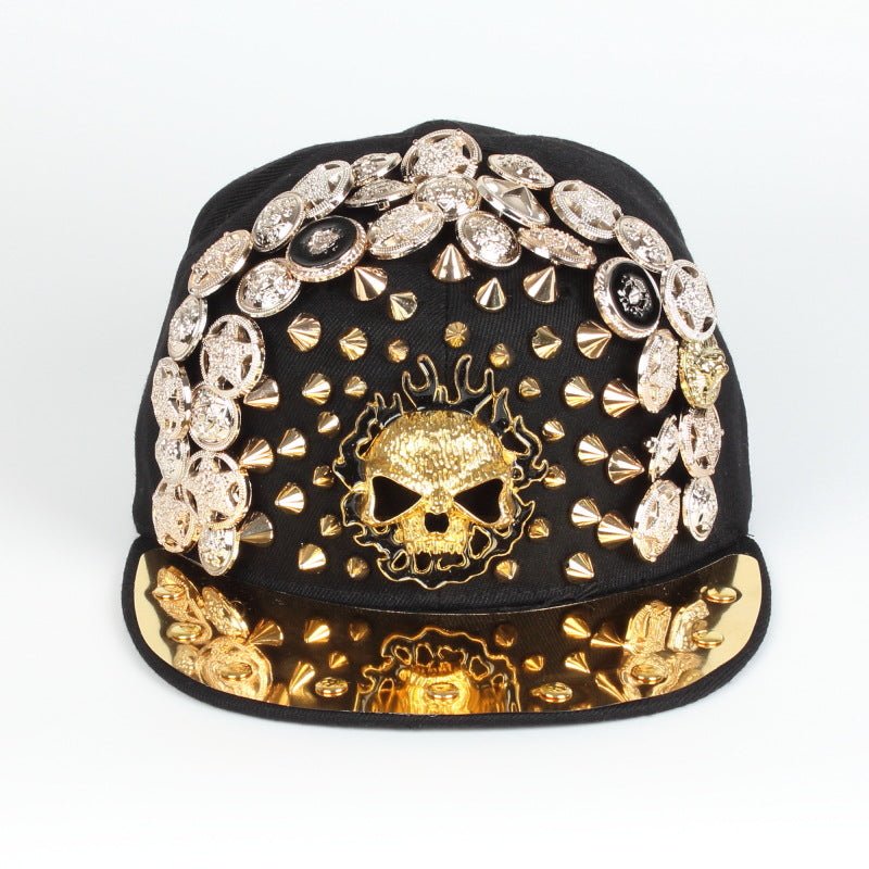 Men Women Skull Leopard Head Rivet Baseball Cap - Caps Fitted Little Rock Caps Fitted Little RockCaps Fitted Little Rock