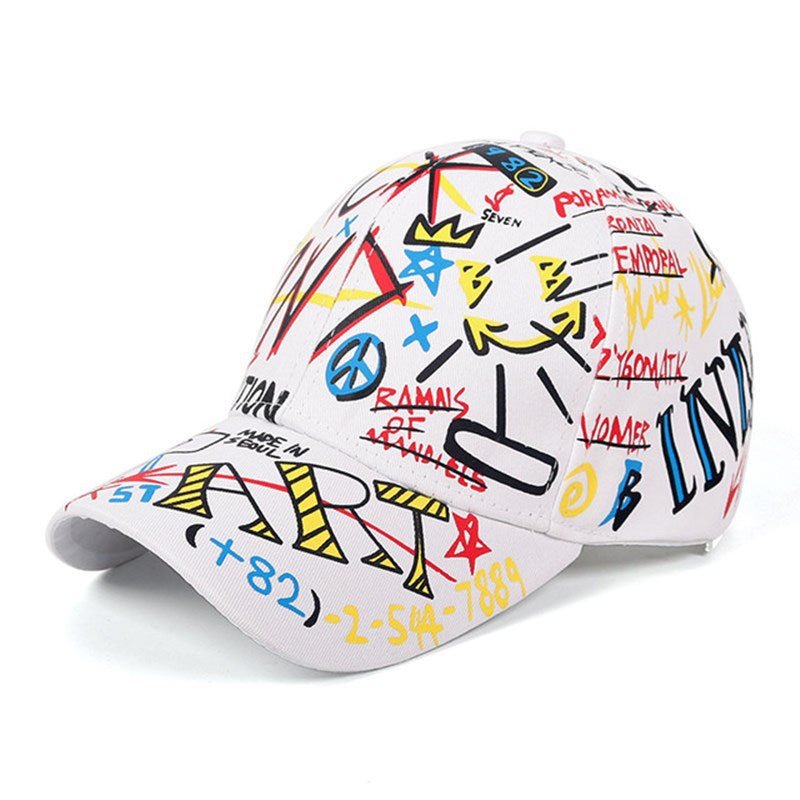 New WHAT Graffiti Baseball Cap Hip Hop Tide Hat Summer Travel Shade Caps Men Women Outdoor Sports Casual Hats Snapback Hats Gorr - Caps Fitted Little Rock Caps Fitted Little RockCaps Fitted Little Rock
