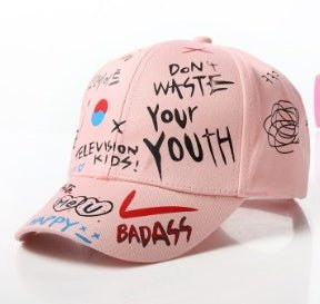 New WHAT Graffiti Baseball Cap Hip Hop Tide Hat Summer Travel Shade Caps Men Women Outdoor Sports Casual Hats Snapback Hats Gorr - Caps Fitted Little Rock Caps Fitted Little RockCaps Fitted Little Rock