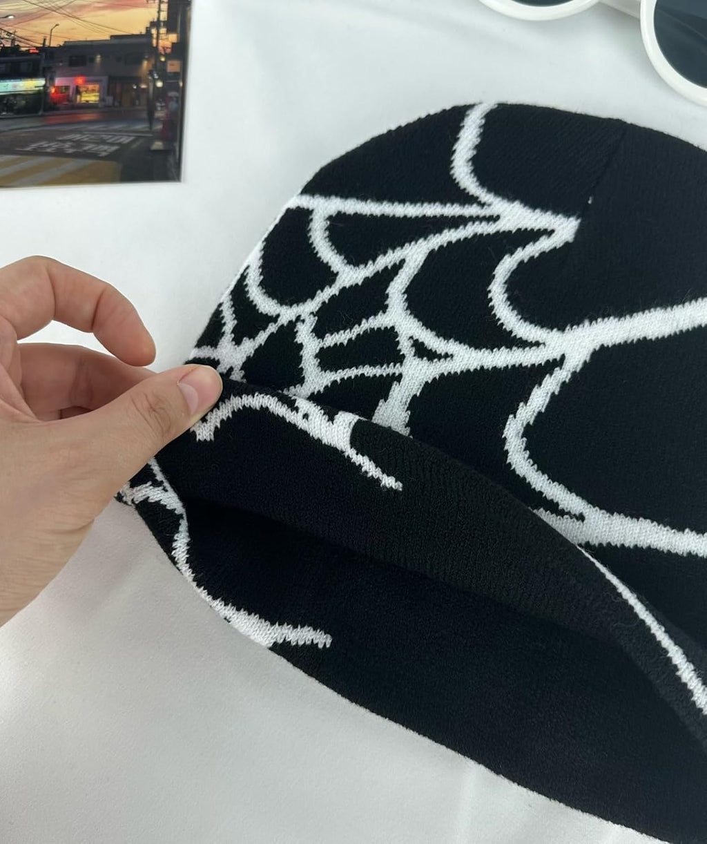 Pooyikoi Y2K Gothic Spider Pattern Wool Acrylic Knitted Hat Women Beanie Winter Warm Beanies Men Casual Skullies Outdoor - Caps Fitted Little RockCaps Fitted Little Rock Caps Fitted Little Rock