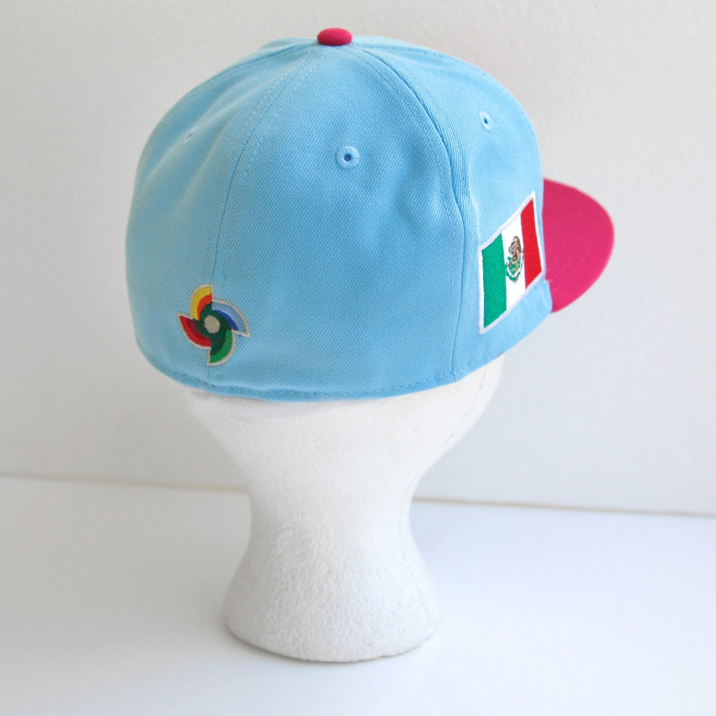 New Era Mexico 59Fifty Men's Fitted Hat World Baseball Limited-Edition Blue/Pink