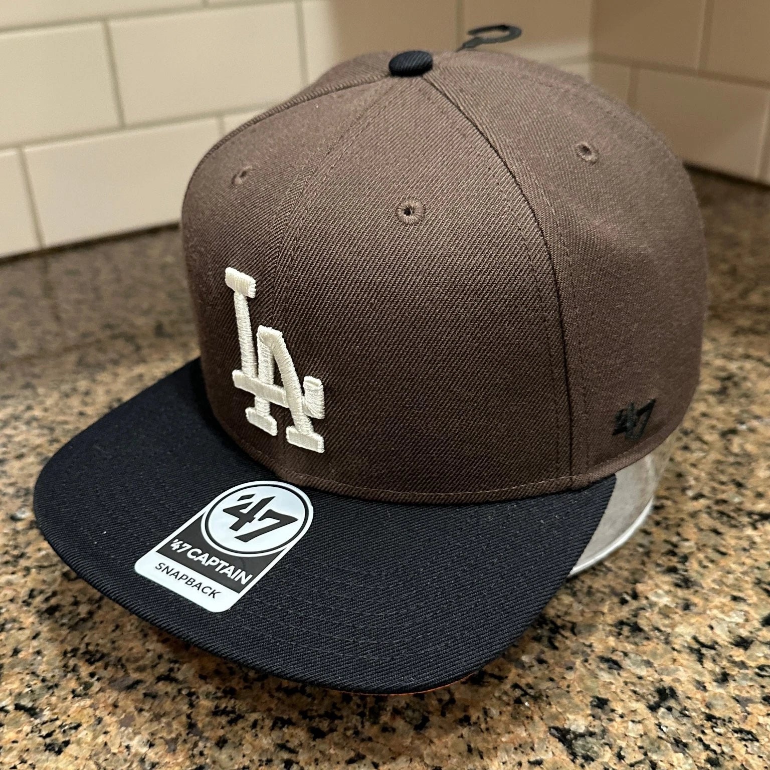 Los Angeles Dodgers '47 Captain Snapback Hat Men's OSFA Brown Black New