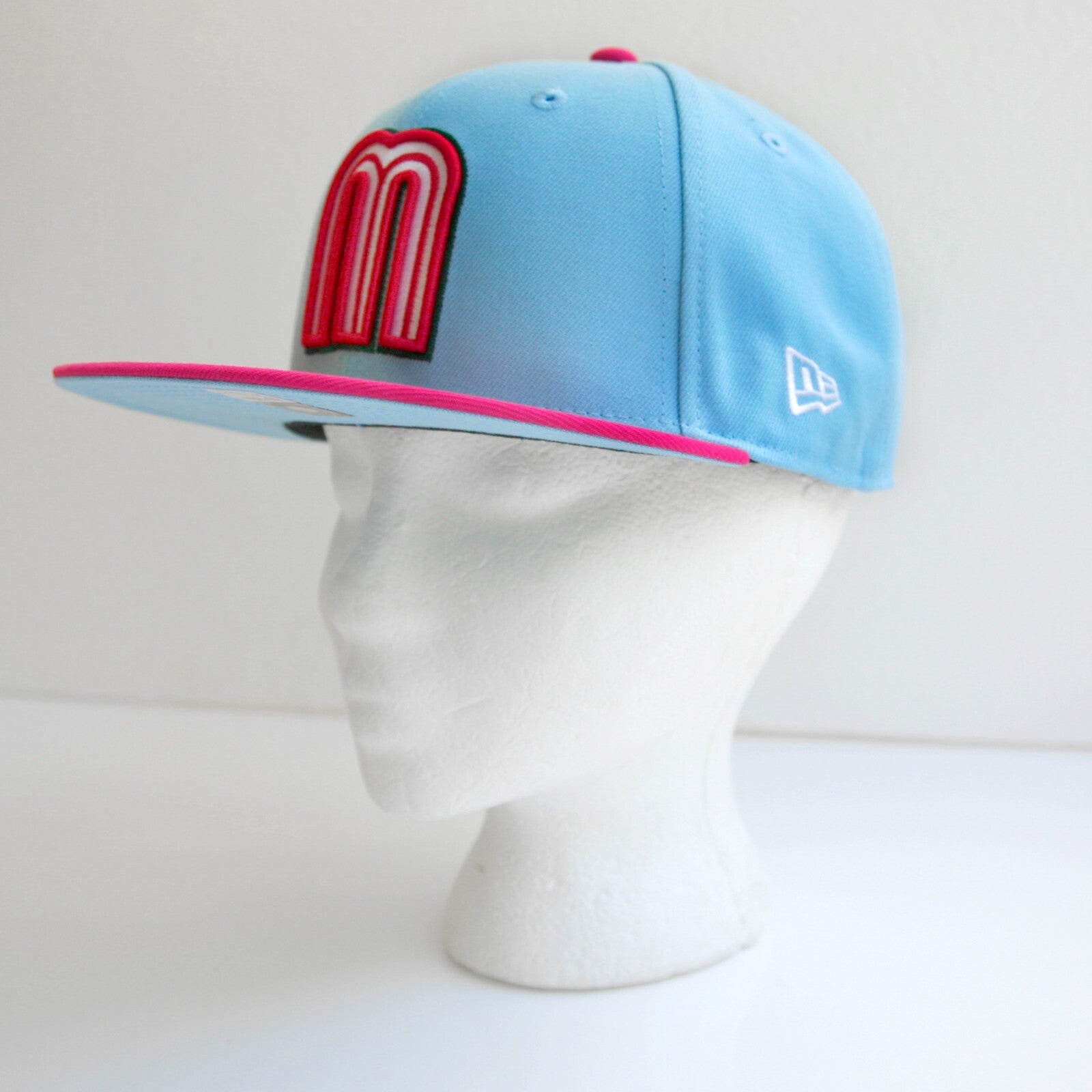 New Era Mexico 59Fifty Men's Fitted Hat World Baseball Limited-Edition Blue/Pink