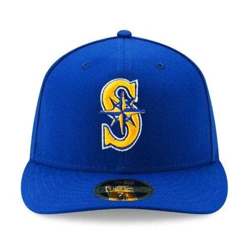 New Era Seattle Mariners LC Blue Fitted Hat Official MLB Classic Low Profile Cap