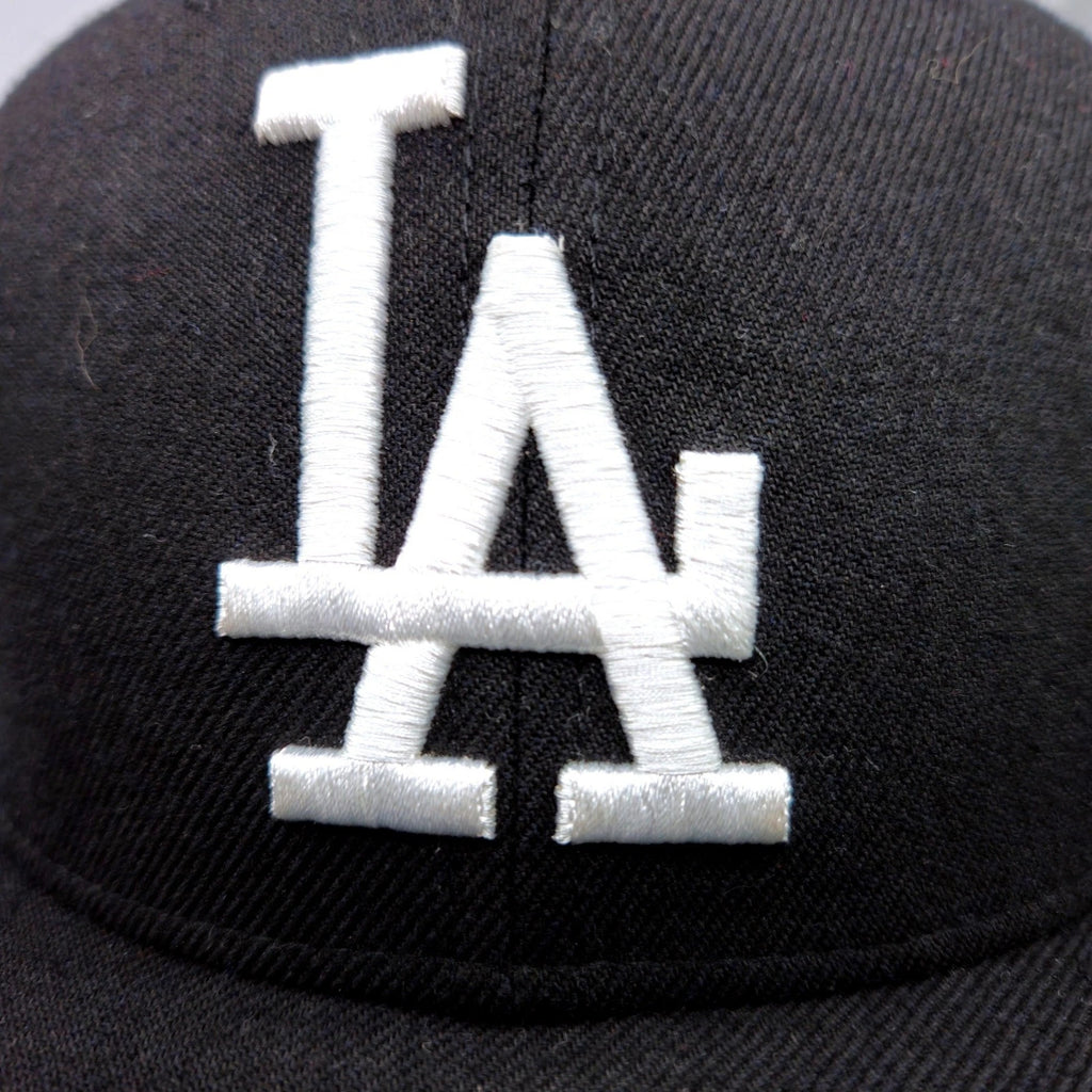 47 Brand Los Angeles Dodgers Snapback Hat Black White LA Logo MLB Cap Side Patch
