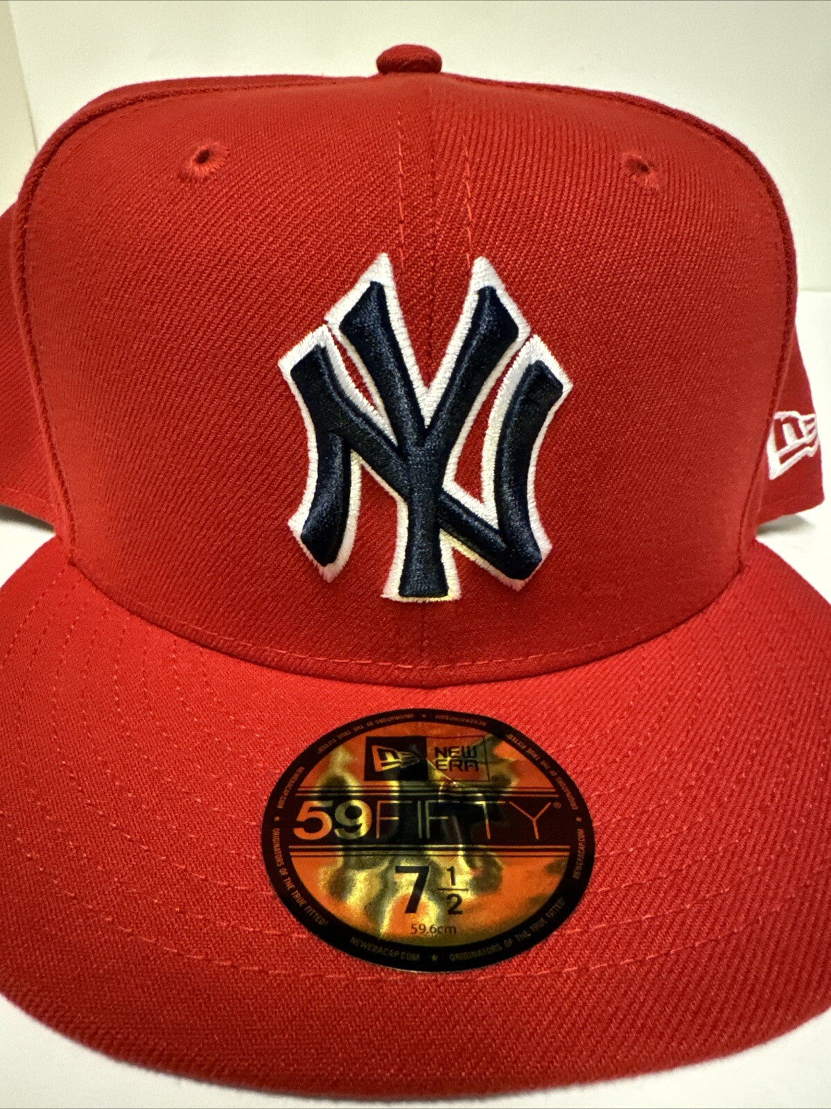 NY Yankees Red Limp Bizkit Durst Fitted Cap 7 1/2 New Era - LIMITED EDITION Rare
