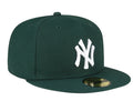 New York Yankees MLB New Era 59FIFTY Fitted Cap HAT 5950 DARK GREEN RETRO OG NEW