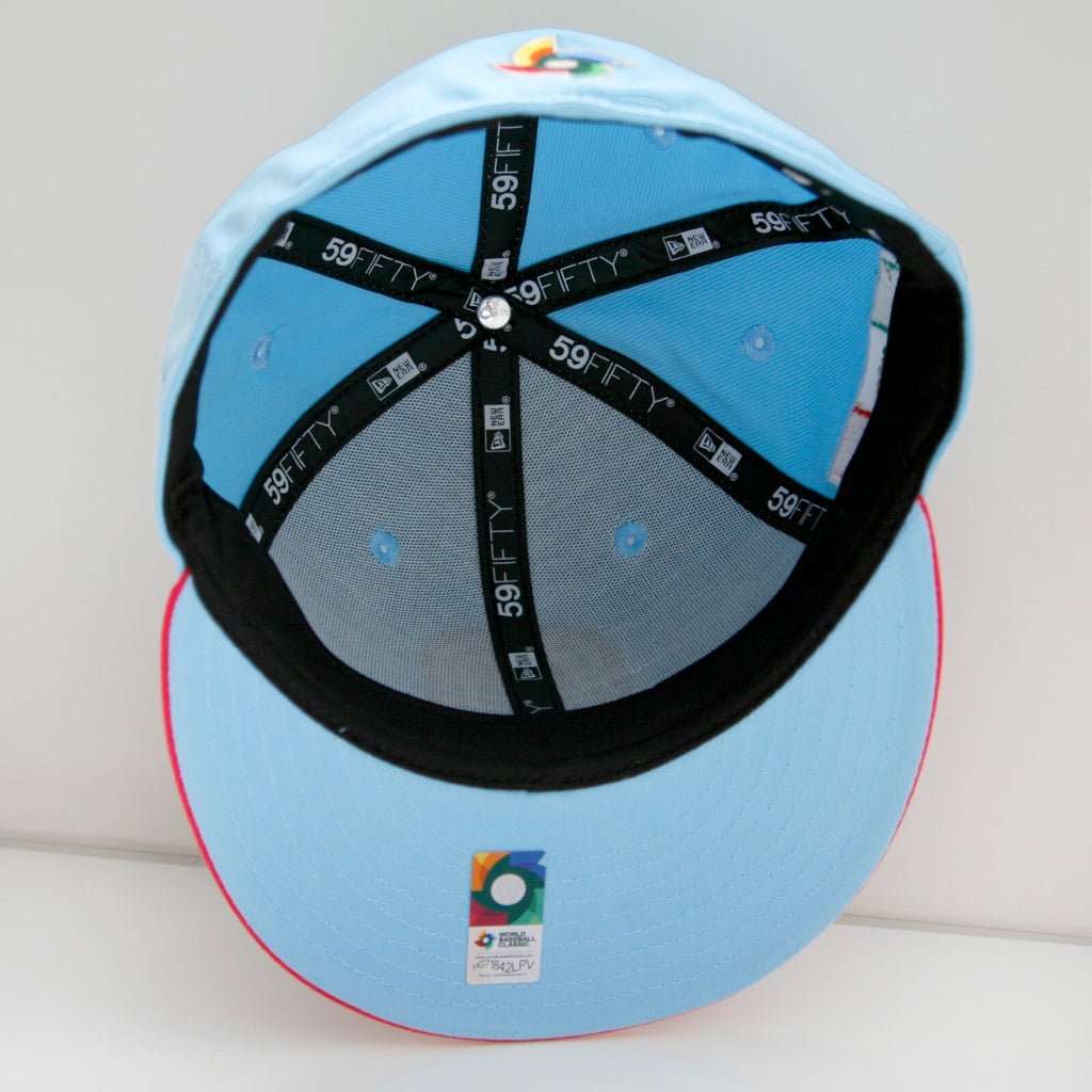 New Era Mexico 59Fifty Men's Fitted Hat World Baseball Limited-Edition Blue/Pink