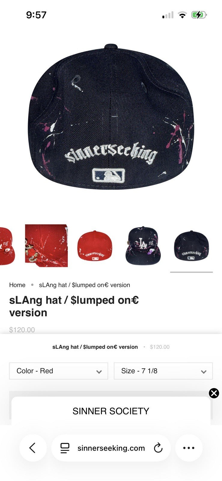 Limited Edition Sinner Seeking sLAng Hat New Era 9FIFTY LA Dodgers Sold Out