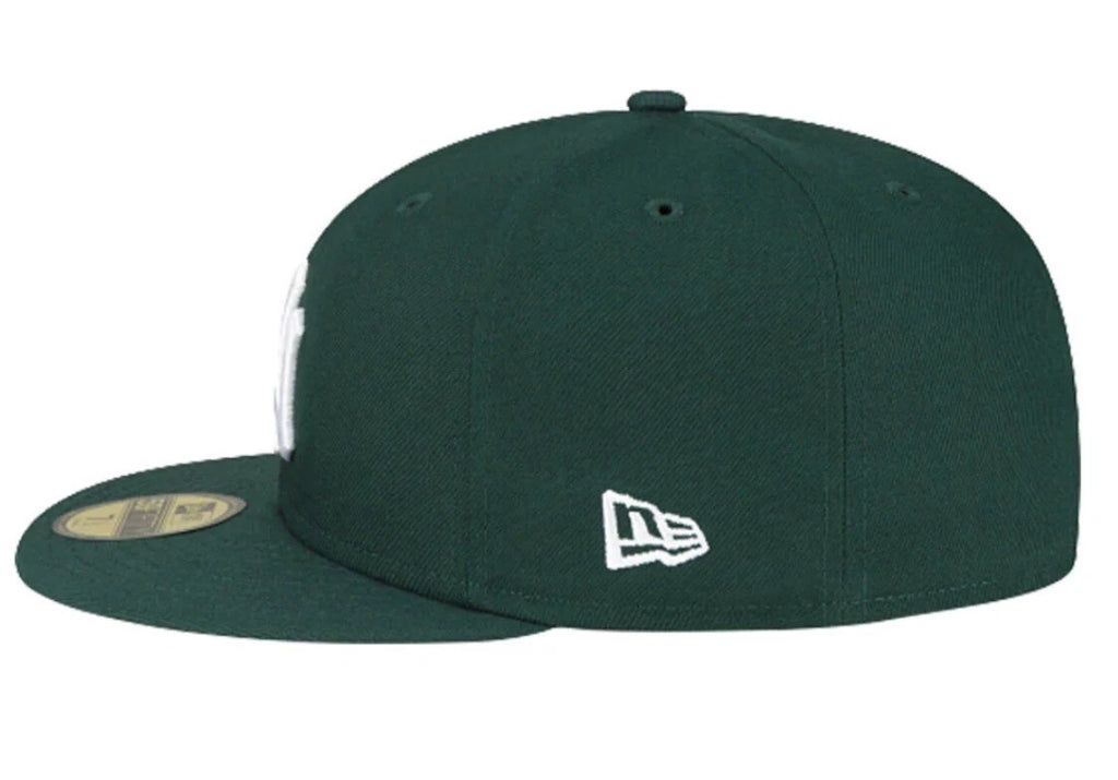 New York Yankees MLB New Era 59FIFTY Fitted Cap HAT 5950 DARK GREEN RETRO OG NEW