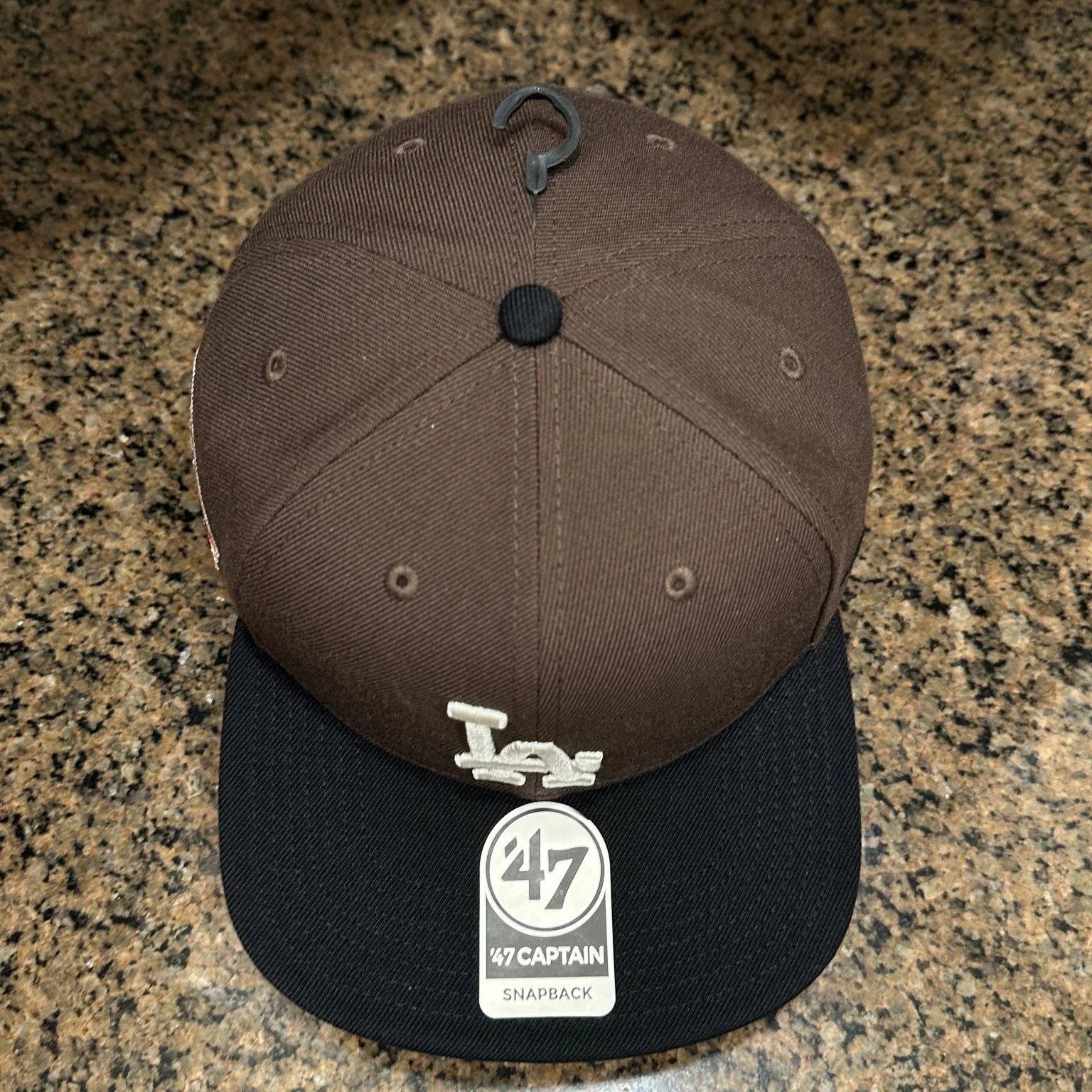 Los Angeles Dodgers '47 Captain Snapback Hat Men's OSFA Brown Black New