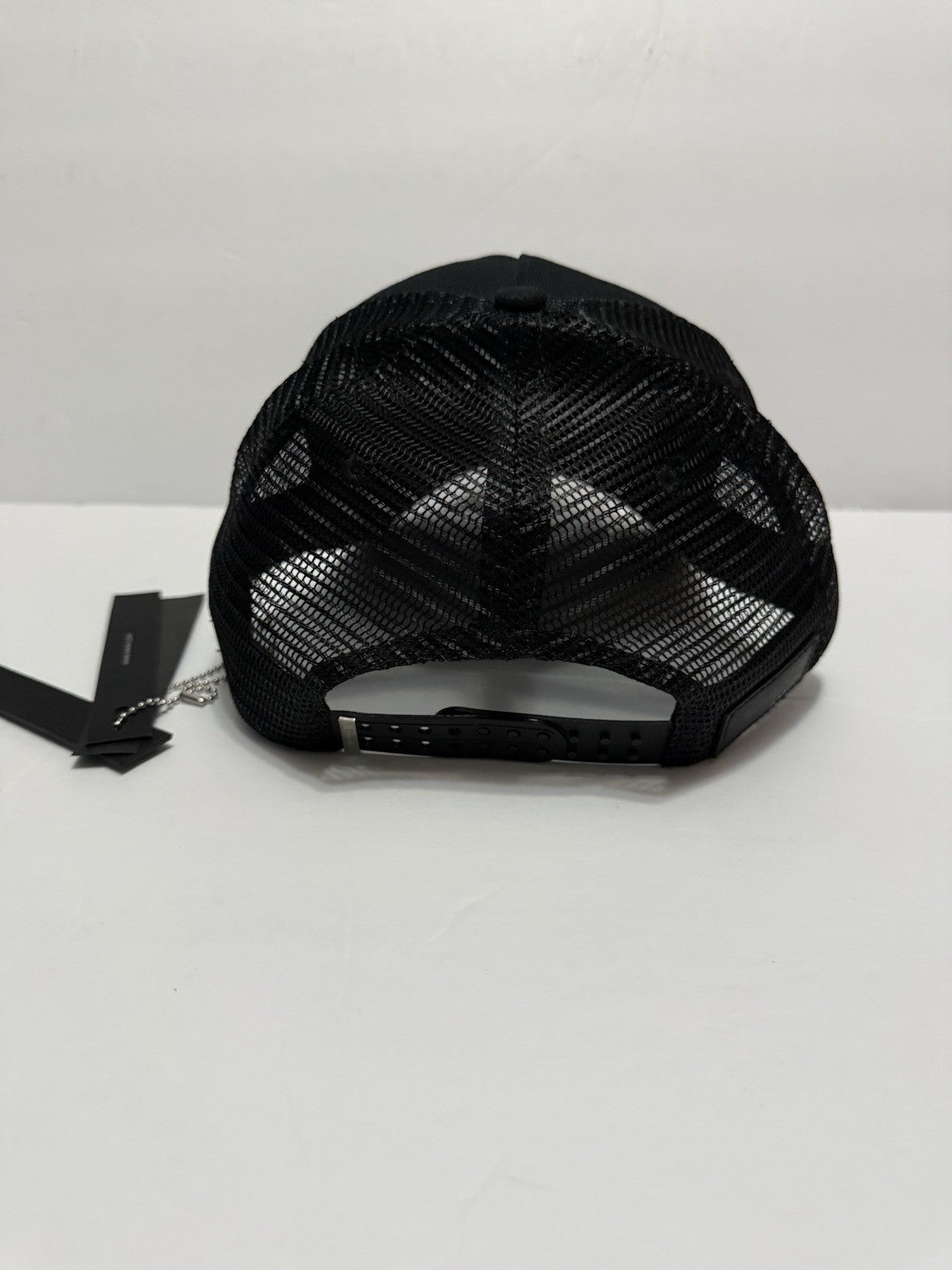 Amiri MA Logo Trucker Hat Black Blue Mesh Snapback Cap PS22MAH005 013 Men's NWT