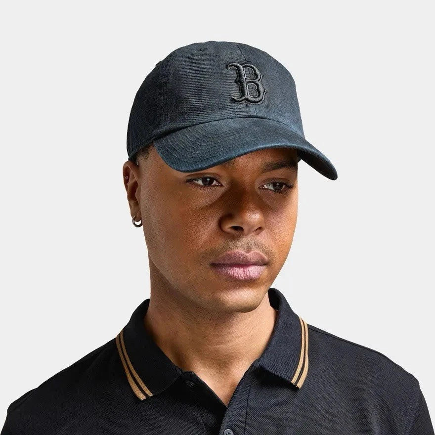 47 Brand Boston Red Sox Clean Up Hat Cap Black Adjustable