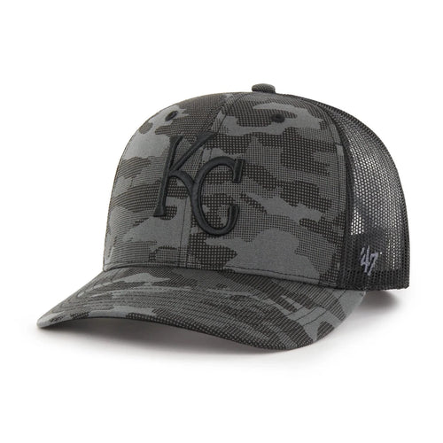 '47 MLB Black Tonal Camo Snapback Trucker Adjustable Hat, Adult One Size Fits Al