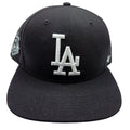 47 Brand Los Angeles Dodgers Snapback Hat Black White LA Logo MLB Cap Side Patch