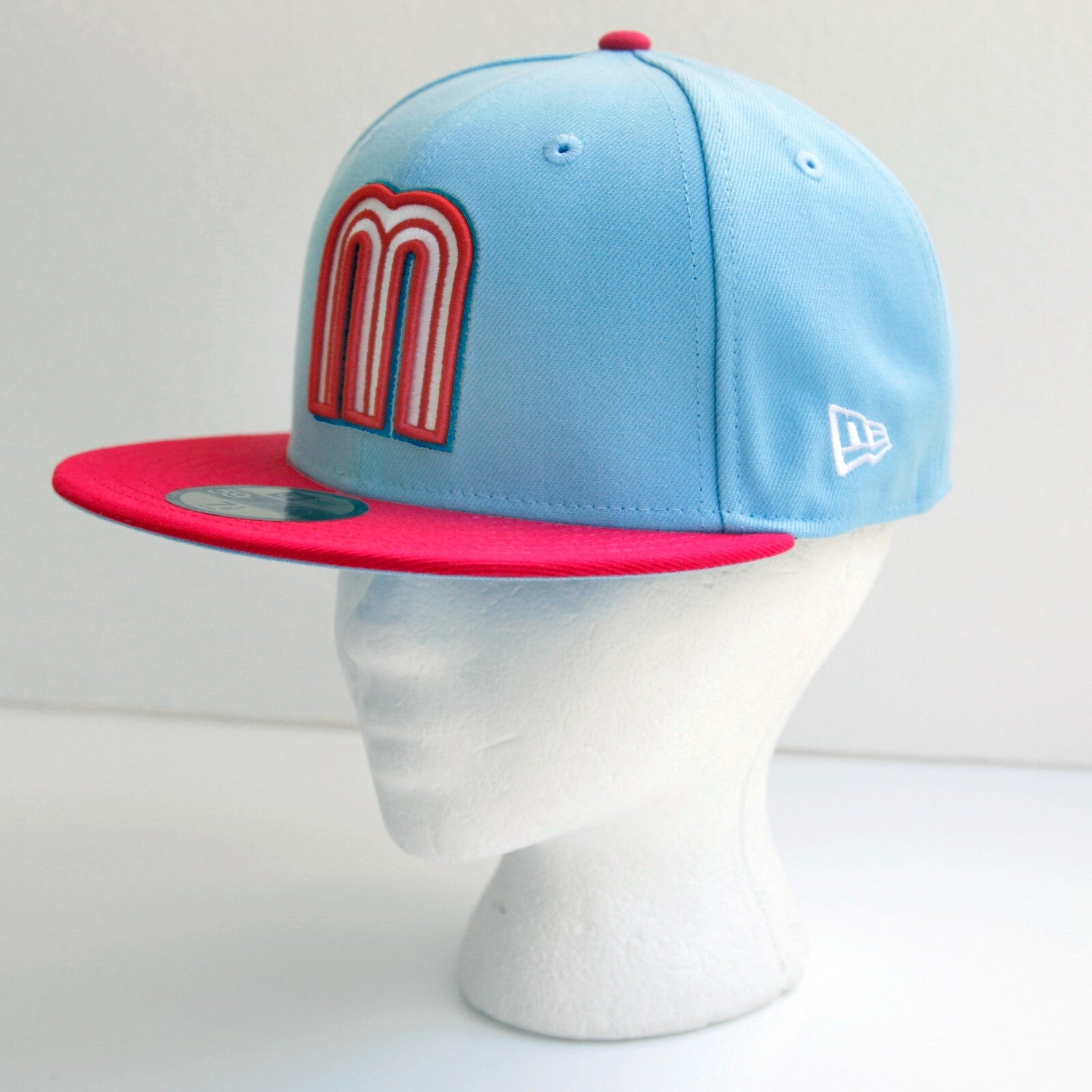 New Era Mexico 59Fifty Men's Fitted Hat World Baseball Limited-Edition Blue/Pink