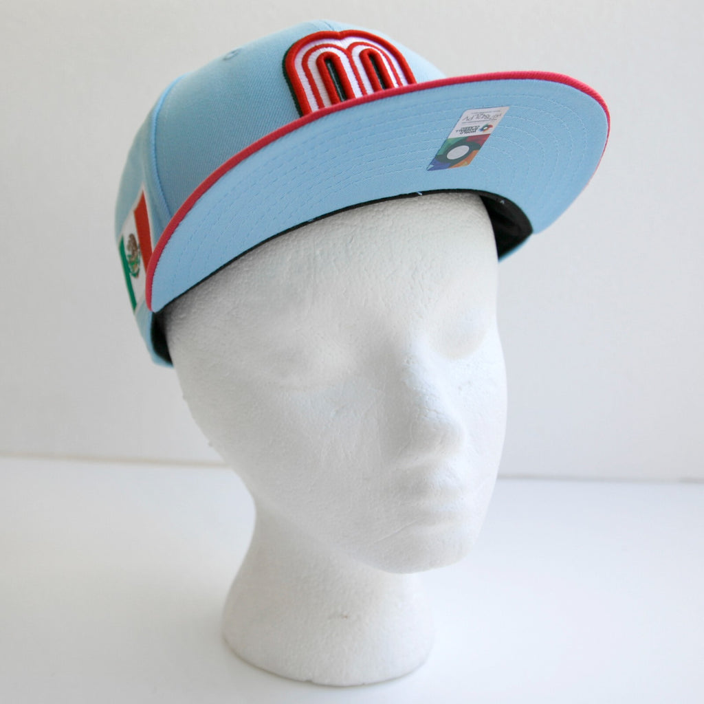 New Era Mexico 59Fifty Men's Fitted Hat World Baseball Limited-Edition Blue/Pink