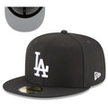 New Era 59FIFTY Los Angeles Dodgers Black White Fitted Hat