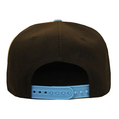 New Era Chicago Bulls Snapback Hat NBA Team EST Side Patch Black Sky Blue Cap