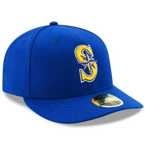 New Era Seattle Mariners LC Blue Fitted Hat Official MLB Classic Low Profile Cap