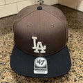 Los Angeles Dodgers '47 Captain Snapback Hat Men's OSFA Brown Black New