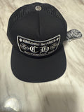 Ch Hollywood Trucker Hat Chrome Hearts Design, White/Black