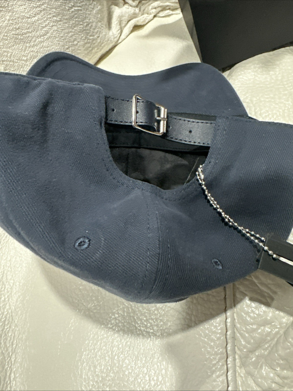 Amiri Canvas Navy Embroidered Logo Baseball Cap AMIRI Navy Canvas 'MA' Cap 🧢