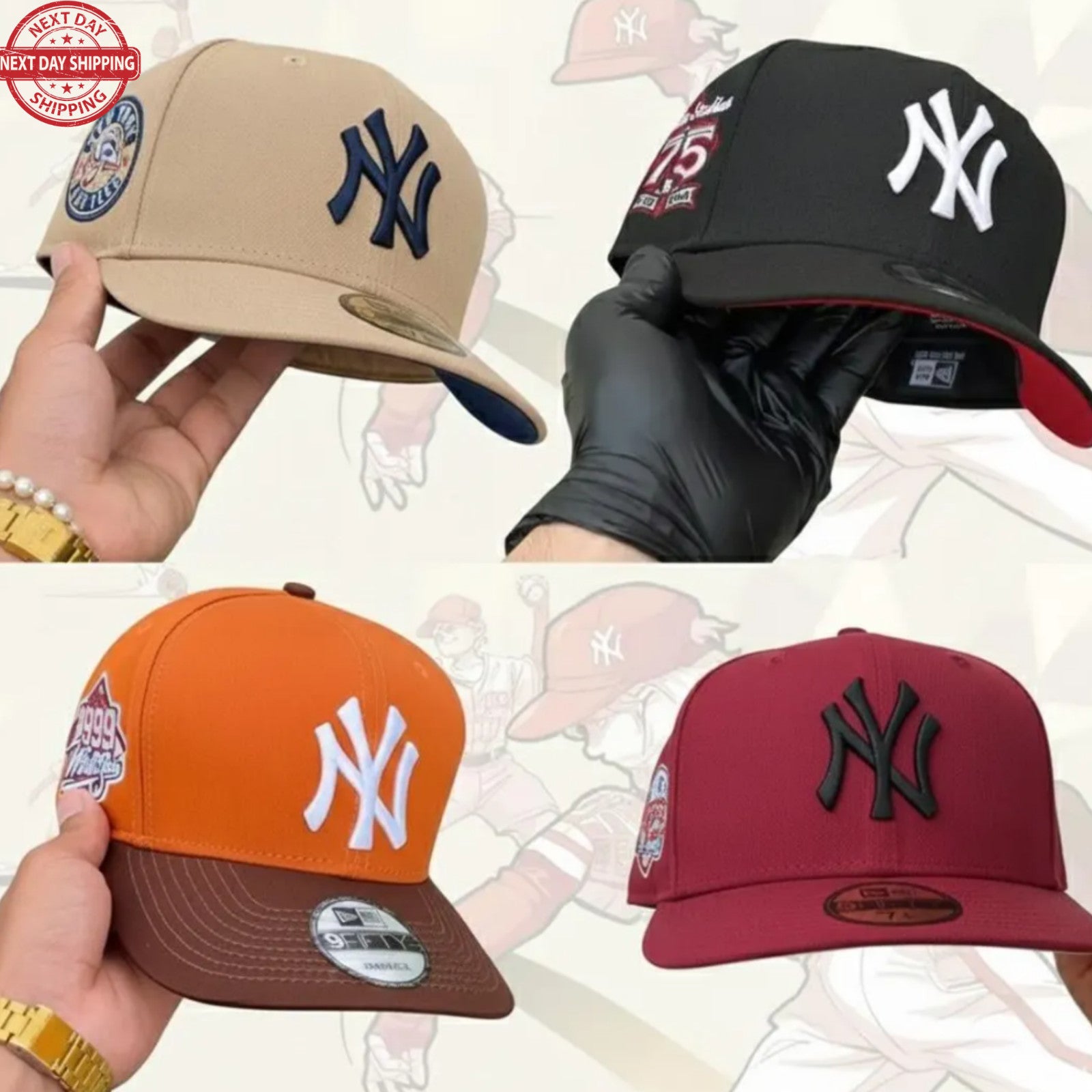 HOT New!!! Era Dodgers Yankees 9FORTY/59FIFTY Snapback Fitted Baseball Cap Hat