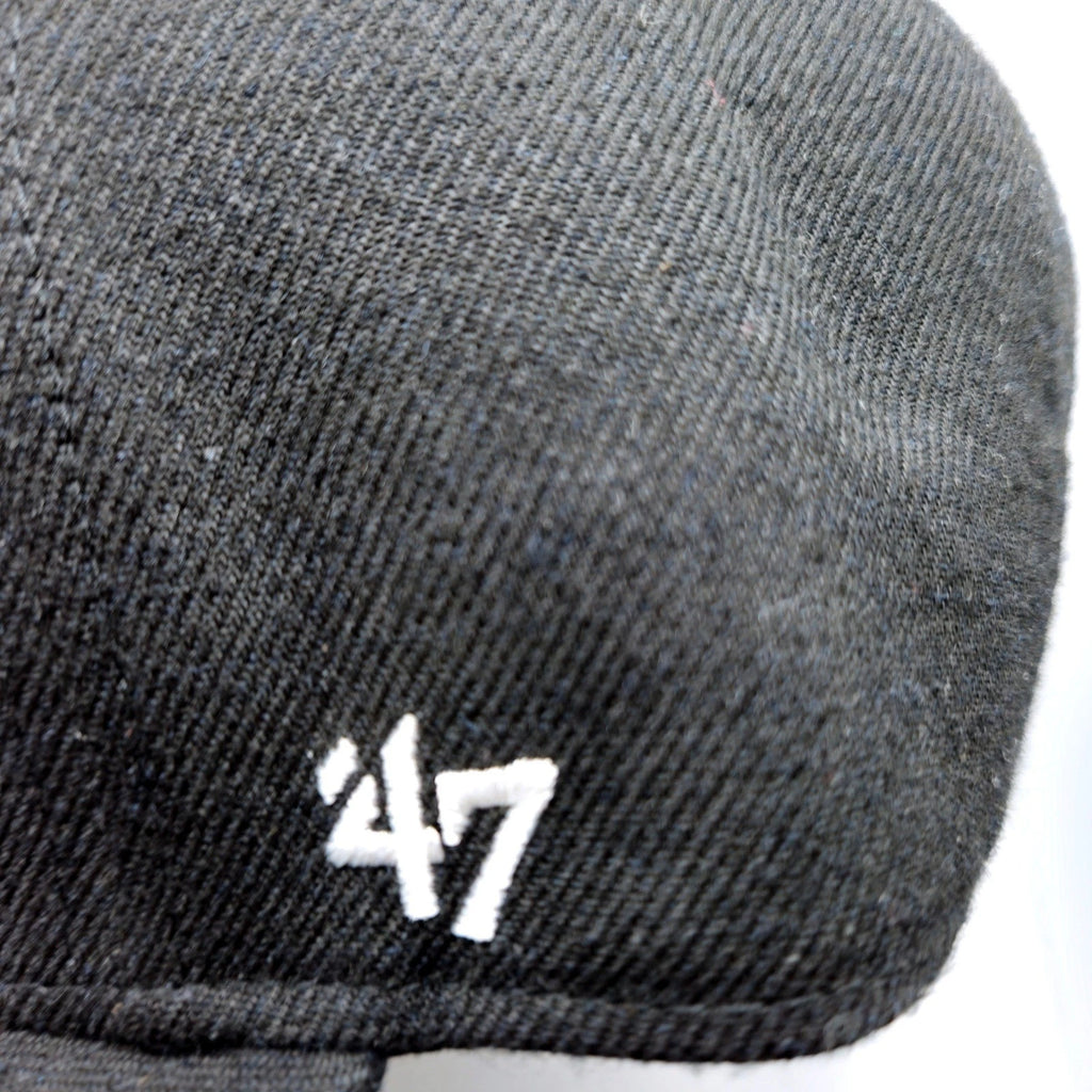47 Brand Los Angeles Dodgers Snapback Hat Black White LA Logo MLB Cap Side Patch