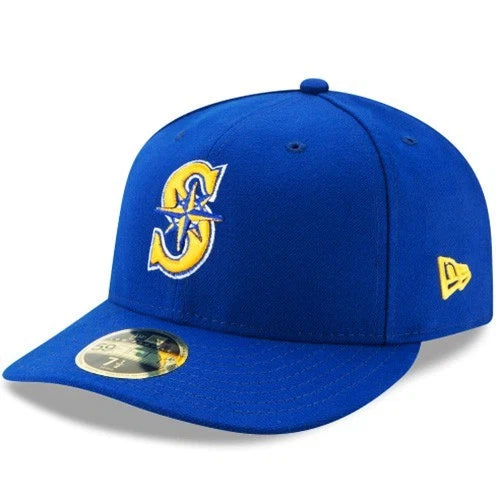 New Era Seattle Mariners LC Blue Fitted Hat Official MLB Classic Low Profile Cap