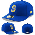 New Era Seattle Mariners LC Blue Fitted Hat Official MLB Classic Low Profile Cap