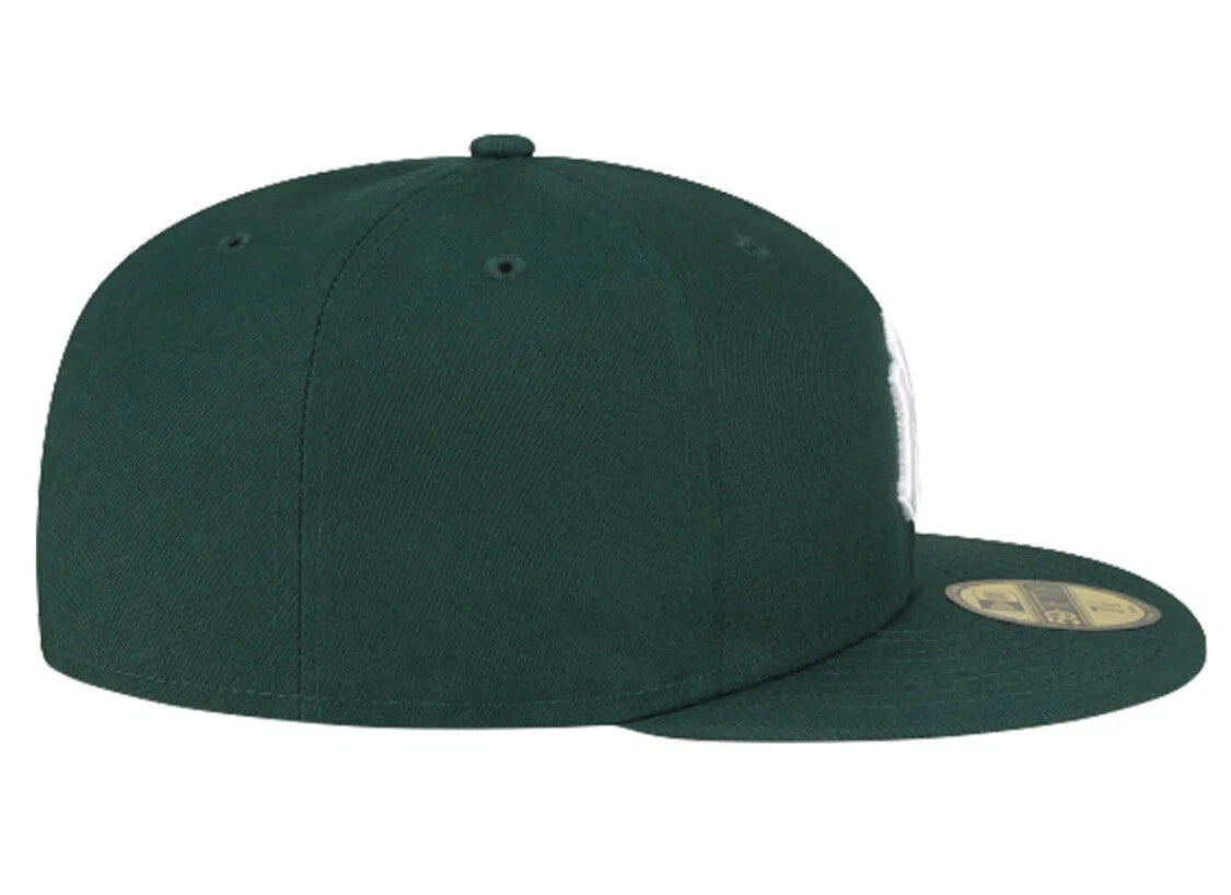 New York Yankees MLB New Era 59FIFTY Fitted Cap HAT 5950 DARK GREEN RETRO OG NEW