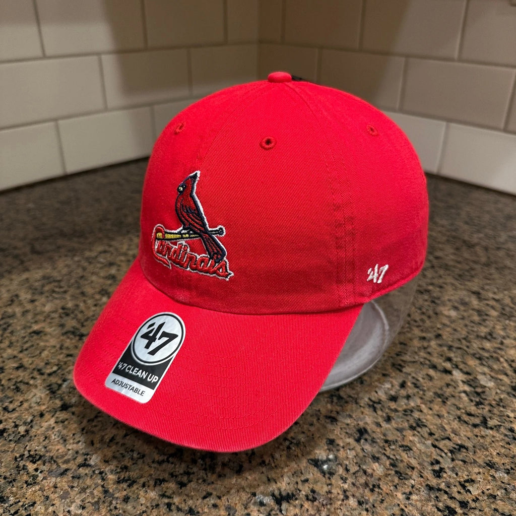 St. Louis Cardinals '47 Clean Up Baseball Cap Hat Adjustable Red MLB New