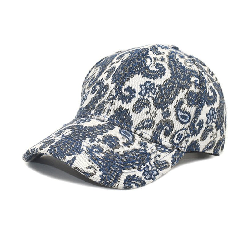 Spring And Summer Men And Women Baseball Cap Paisley Pattern Printed Baseball Cap - Caps Fitted Little Rock Caps Fitted Little RockCaps Fitted Little Rock