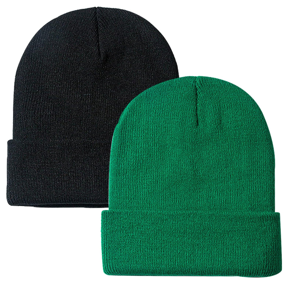 ZOORON 1&2 Pack Beanie for Men Women Slouchy Beanie Hats Winter Knit Caps Soft Ski Hat Unisex - Caps Fitted Little RockCaps Fitted Little Rock Caps Fitted Little Rock